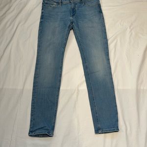 Jack&Jones Intelligence Mens Skinny Fit Liam Denim Jeans Light Blue Size 32-28